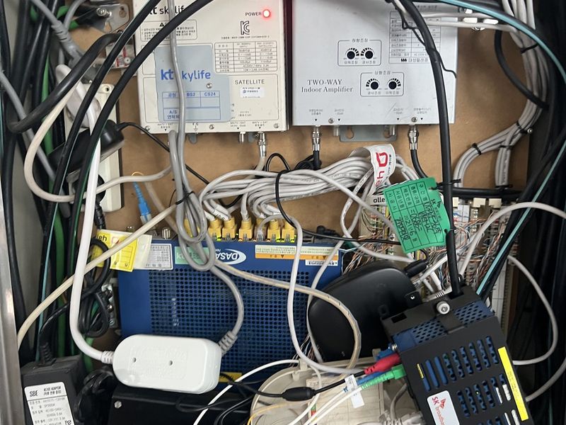 부산 수영구 CCTV 설치 - 통신 단자함 내부 배선 정리